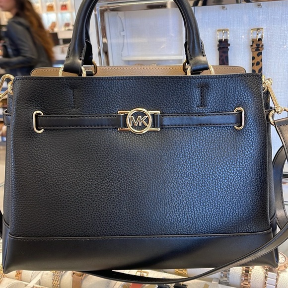 Michael Kors Mercer Large Top-Zip Belted Satchel Crossbody Center Zip Bag Purse - Picture 9 of 16